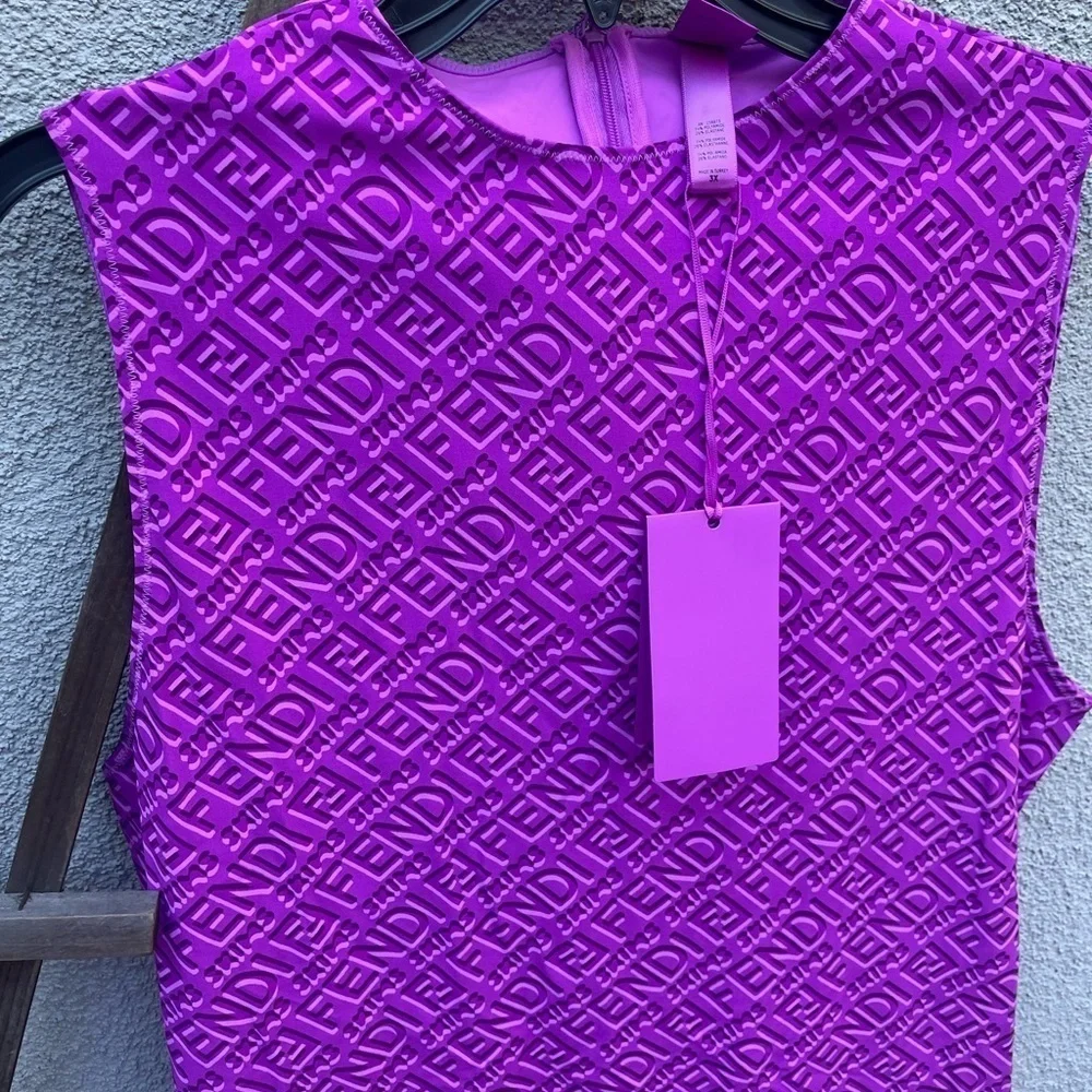 FENDI x SKIMS Sleeveless Mid Thigh Bodysuit in Colorado New with Tags! - Picture 8 of 13